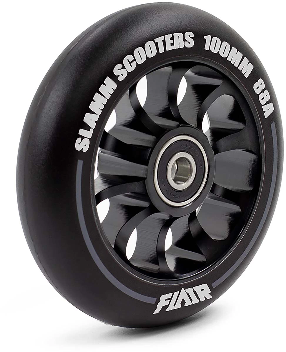 Stuntstep Wiel Aluminium 100mm Slamm Flair 2.0 Met Abec 9 Lagers In Color Zwart - Afbeelding 9