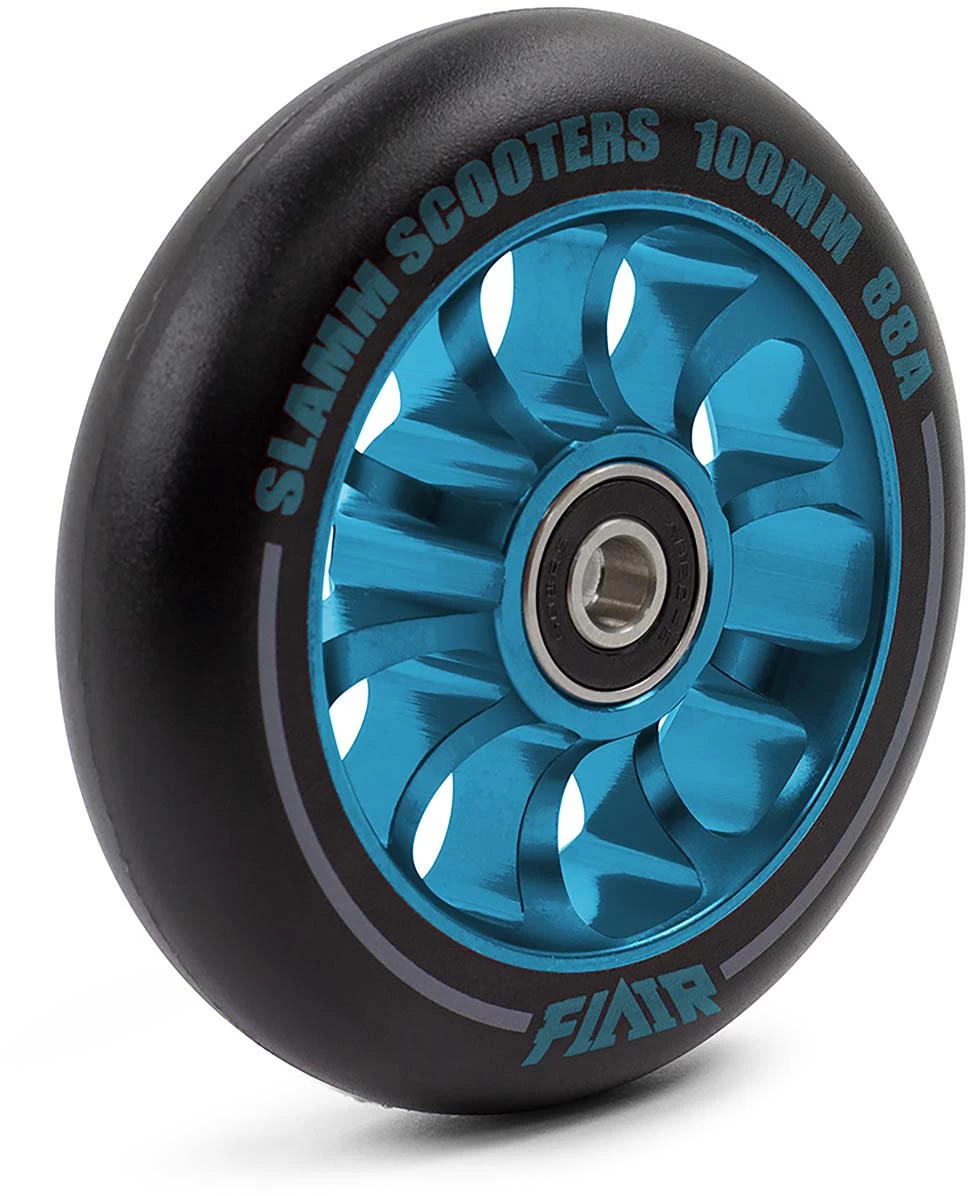 Stuntstep Wiel Aluminium 100mm Slamm Flair 2.0 Met Abec 9 Lagers In Color Zwart - Afbeelding 2