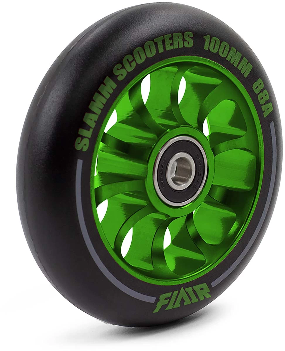 Stuntstep Wiel Aluminium 100mm Slamm Flair 2.0 Met Abec 9 Lagers In Color Zwart - Afbeelding 4