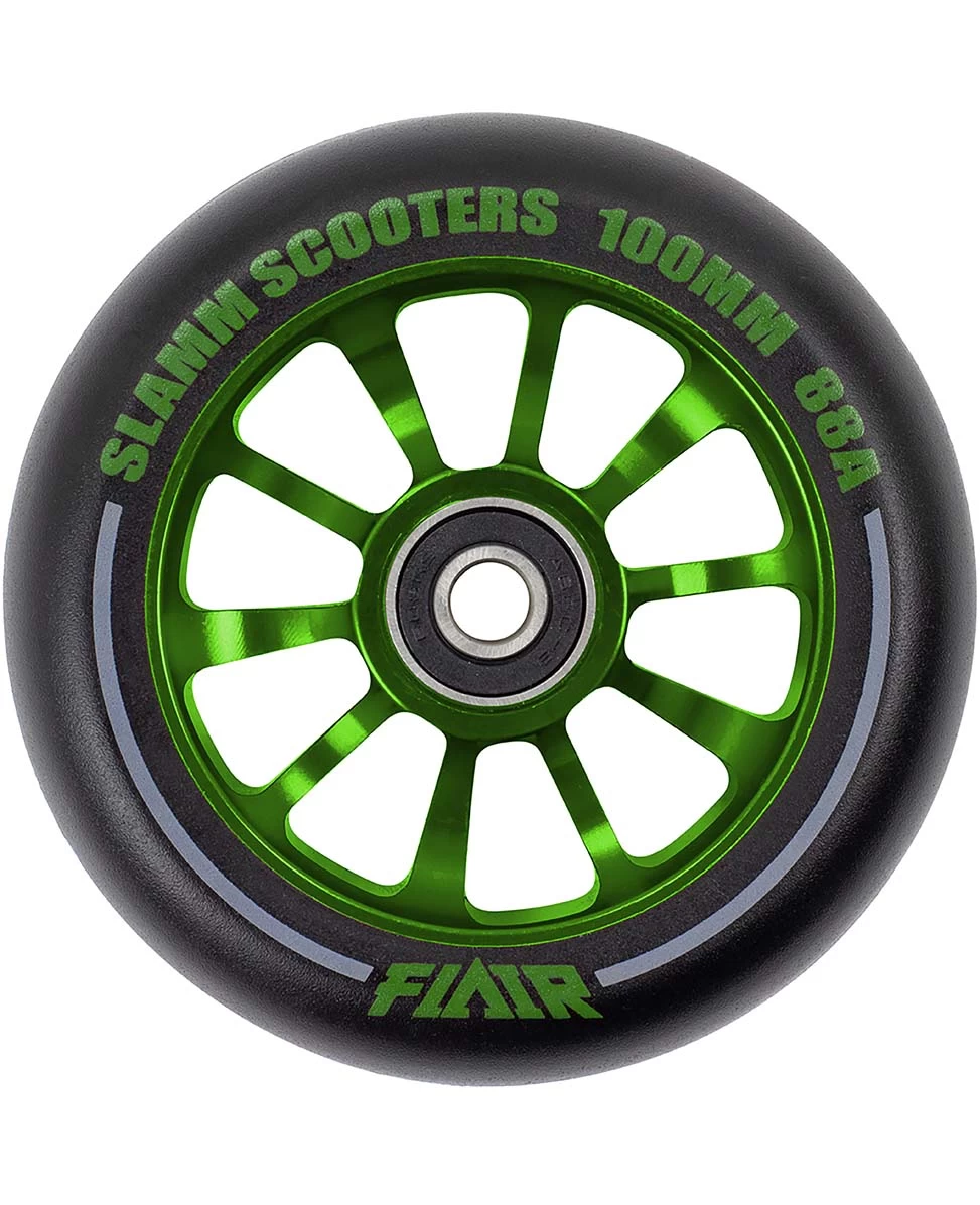 Stuntstep Wiel Aluminium 100mm Slamm Flair 2.0 Met Abec 9 Lagers In Color Zwart