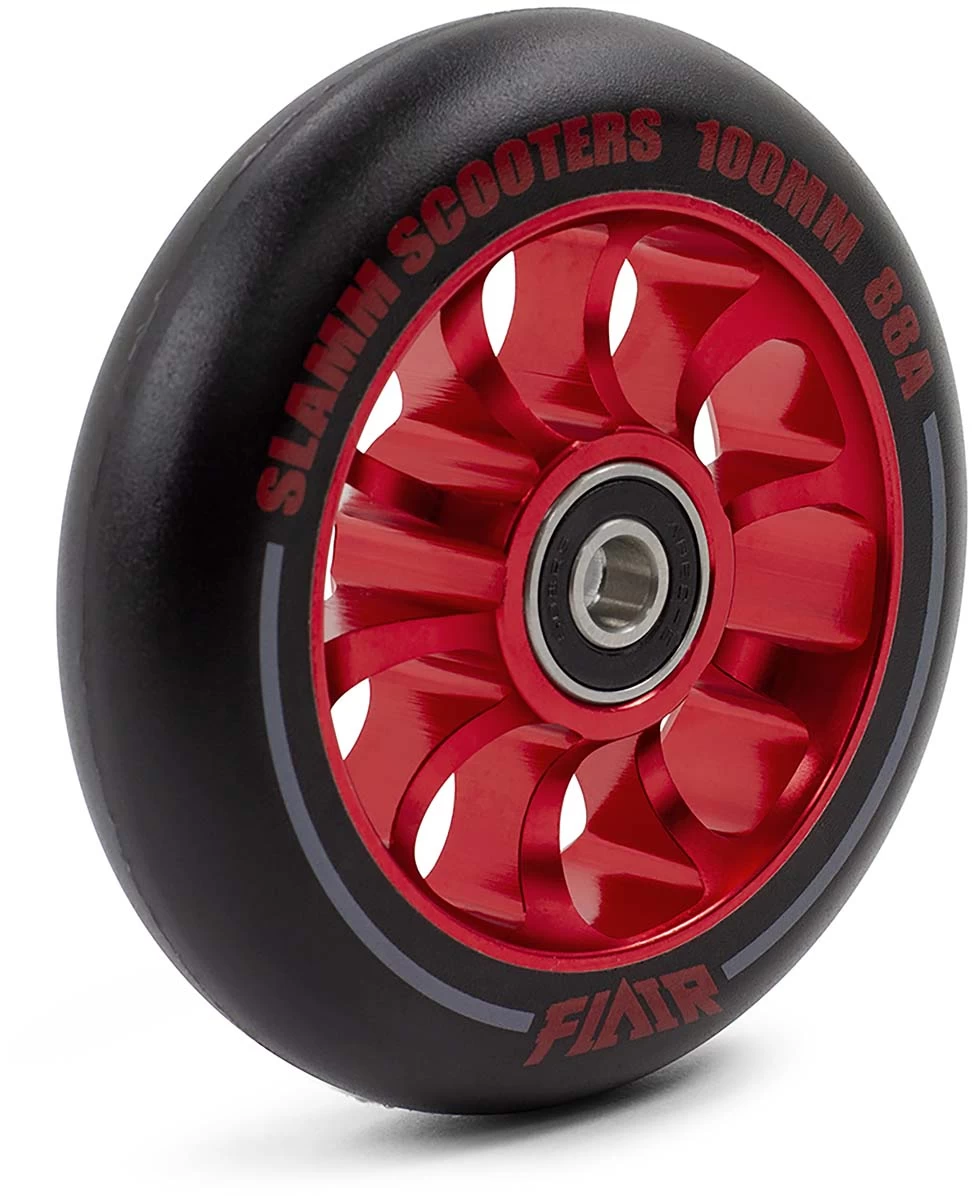 Stuntstep Wiel Aluminium 100mm Slamm Flair 2.0 Met Abec 9 Lagers In Color Zwart - Afbeelding 7